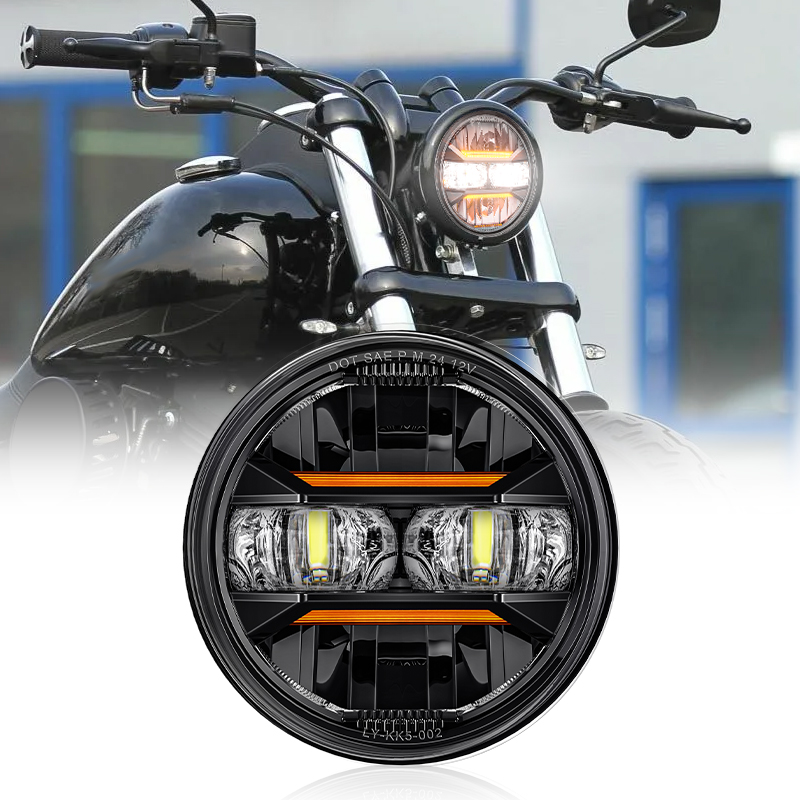 Universal Motorcycle Led Headlight Projector - ユニバーサル車オートバイ 5.75 インチ LED ヘッドライト DRL