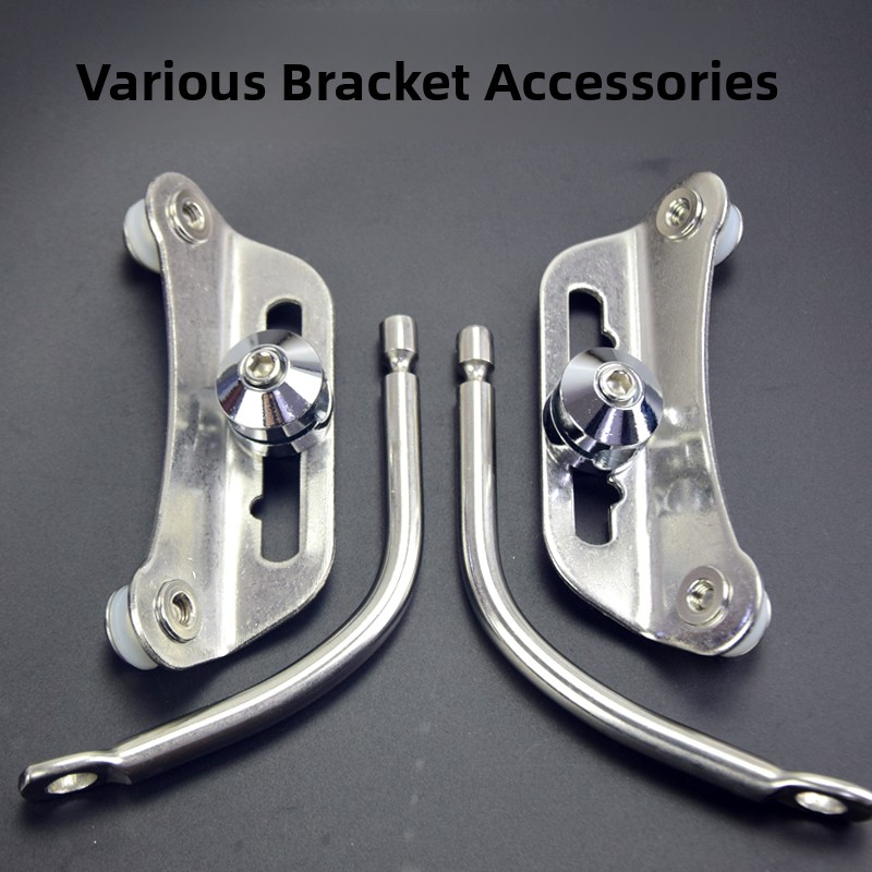 Motorcycle Parts - 電気自動車オートバイフロントガラスブラケットアクセサリーフロントガラスガラスホルダー部品ネジパッドボタン男性と女性用