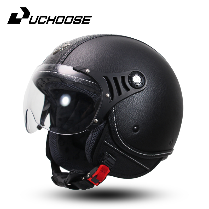 2025年 DOT認証取得 軽量 レトロ 3/4 フェイス  - Full Face Motorcycle Helmet With Bluetooth のレビューと価格