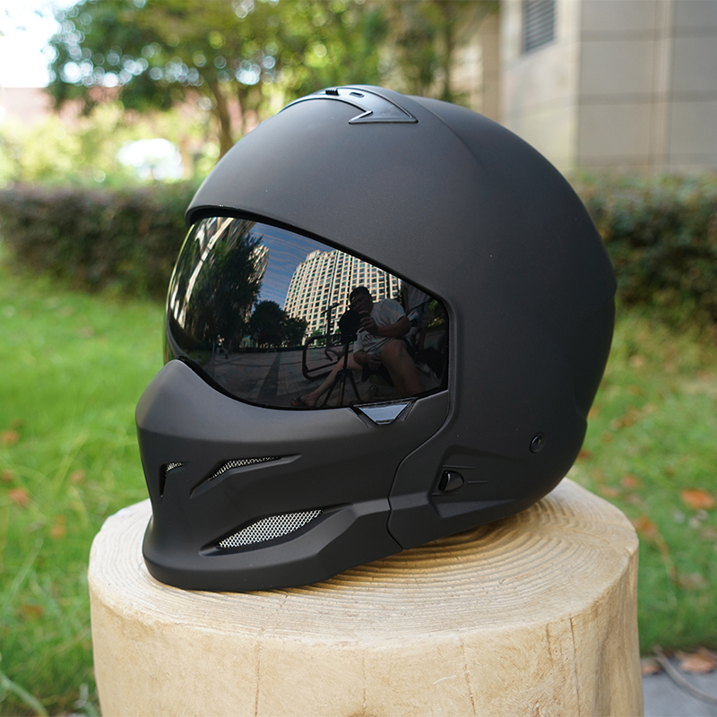 スコーピオン レトロ オートバイ ヘルメット 取り外し可能な - Full Face Motorcycle Helmet With Bluetooth のレビューと価格