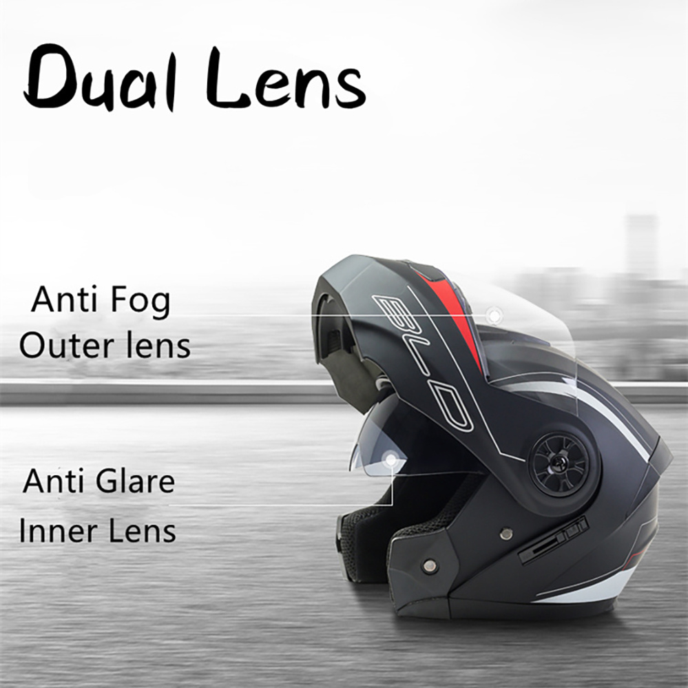 ダブルレンズ付きモジュラーモーターサイクルヘルメット,安全面 - Full Face Motorcycle Helmet With Bluetooth のレビューと価格