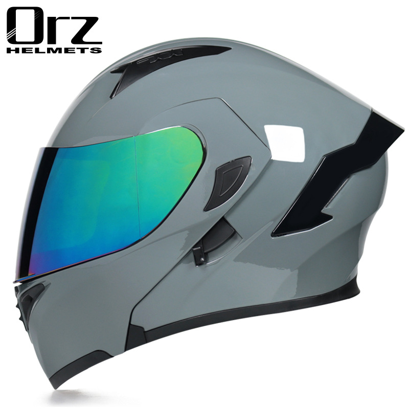 ORZ-DOOT-モジュラーモーターサイクルヘルメット,ダブ - Dual Visor Motorcycle Racing Helmet のレビューと価格