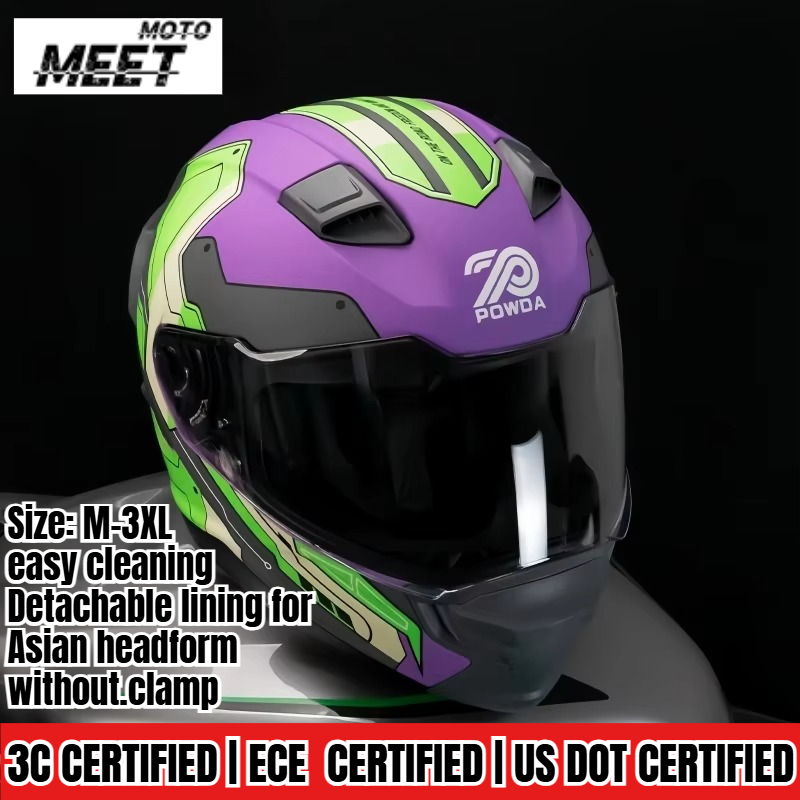 ユニセックス フルフェイス バイクヘルメット、ECE DOT - Dual Visor Motorcycle Racing Helmet のレビューと価格