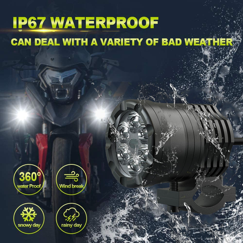 NLpearl 60 ワットオートバイ LED ヘッドライト - Universal Motorcycle Led Headlight Projector のレビューと価格
