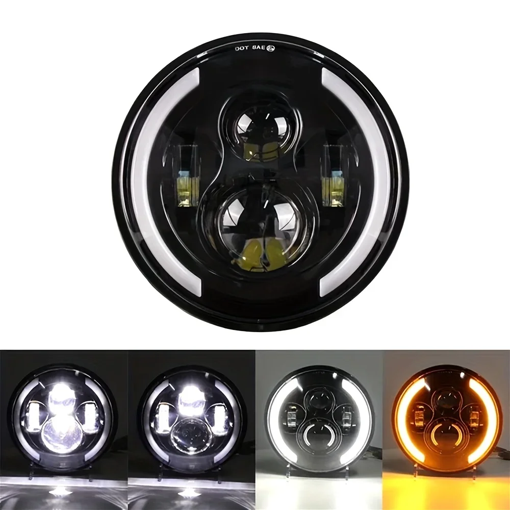 TCYATO 50W 7インチ（17.78cm）LEDヘッド - Universal Motorcycle Led Headlight Projector のレビューと価格