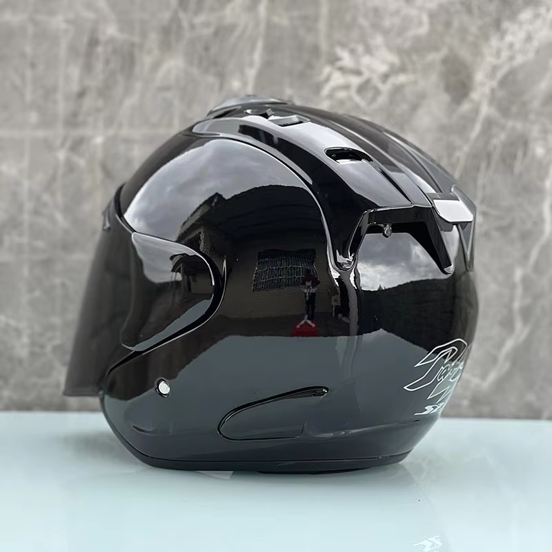 Ram5 ブライトブラック ハーフヘルメット 男女兼用 オー - Full Face Motorcycle Helmet With Bluetooth のレビューと価格